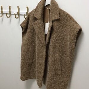 Women's Tan Italian Wool-Blend Coat